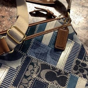 Denim Coach Messenger Bag